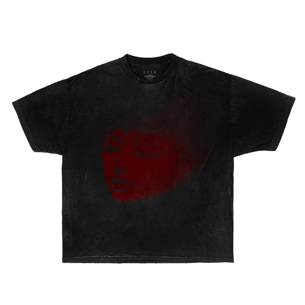 PRESS PLAY DISTRESSED WASHED BLACK TEE